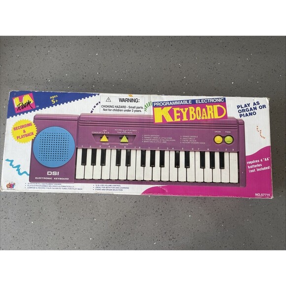 VINTAGE 1993 LA ROCK PROGRAMMABLE ELECTRONIC KEYBOARD NO. 57711 - Picture 1 of 7